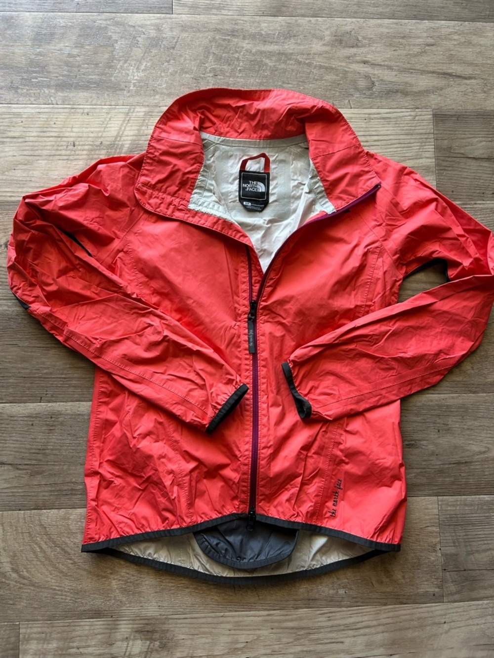 North Face Windbreaker Spring Jacket Orange Stow Pocket Small